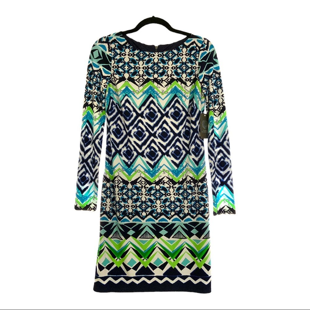 NWT Vince Camuto Colorful Sheath Shift Dress 2
